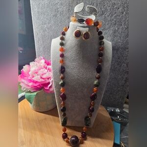 Multicolor Beaded Necklace Set